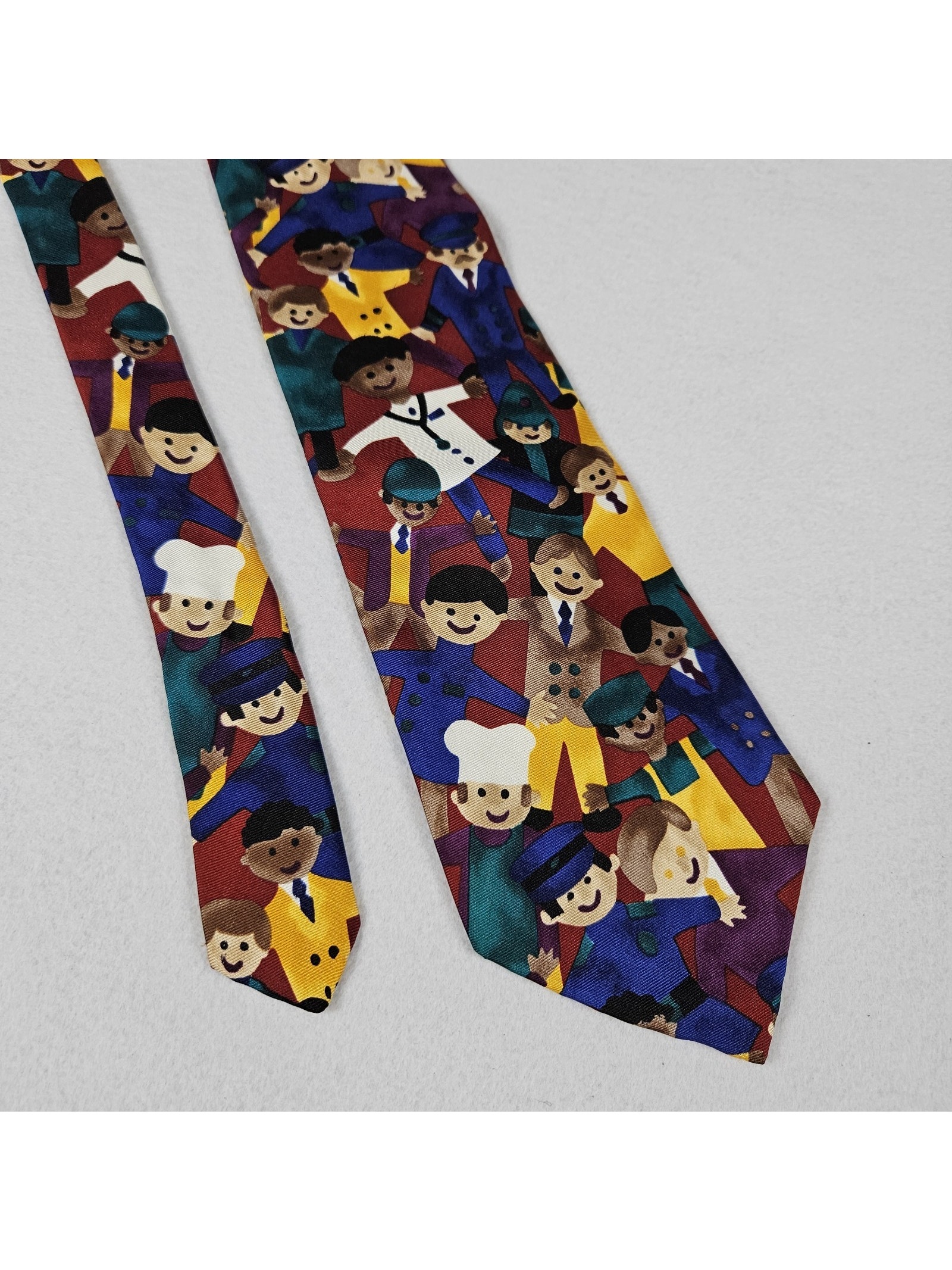 Vintage Dad Silk Tie Save The Children Made In Usa Necktie Fathers Day Gift Y2k